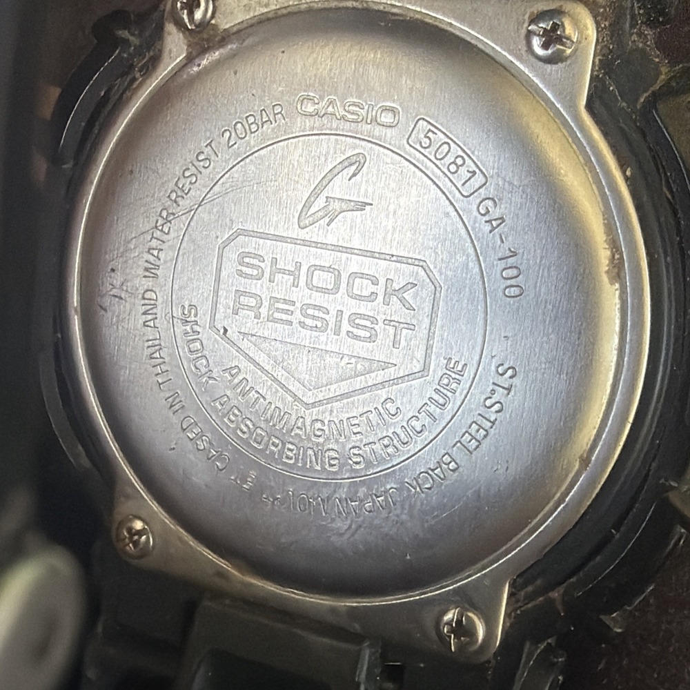 Casio G-Shock 5081 GA-100 Mens Watch 51mm Black Used Works-Needs Battery - Picture 9 of 10